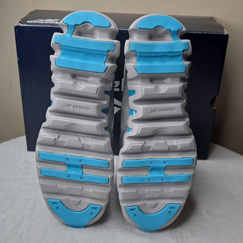 NIB Reebok Zig Pulse Work EH Comp Toe Sz 7.5 Wide Color:Grey/Powder Blue - Picture 6 of 11